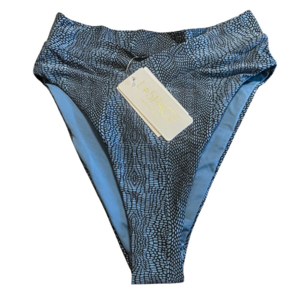 NWT l*space Court Bitsy High Waisted Bikini Bottom in Let's Croc About It Sz. S